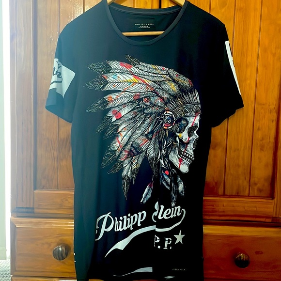 Philipp Plein Diamontè Crystal Skull T Shirt - Picture 7 of 7